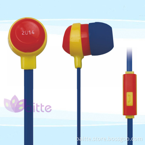2014 Hot sales earphone with mini jack microphone oem LOGO